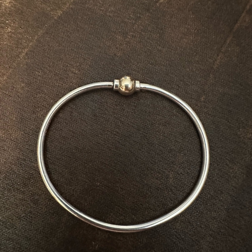 Cape Cod style screwball bracelet sterling silver with gold ball XS